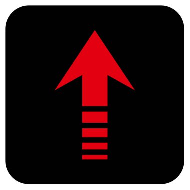 Düz kare vektör simge gönder