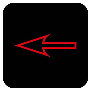 Keskin ok düz yaptı vektör simgesi kare