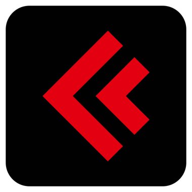 Sol düz kare vektör simge vardiya