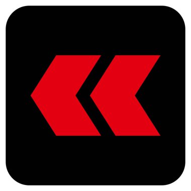 Sol düz kare vektör simge vardiya