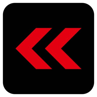 Sol düz kare vektör simge vardiya