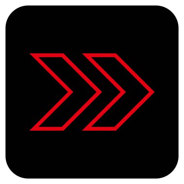 ÜST KRKT değil düz vektör simgesi kare