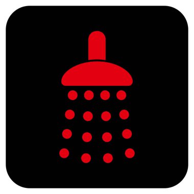 Duş düz kare vektör simgesi