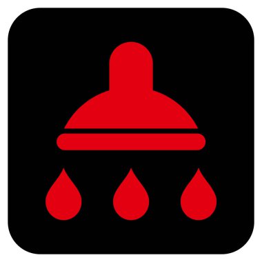 Duş düz kare vektör simgesi