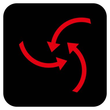 Oklar düz kare vektör simge girdap