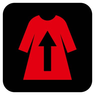 Kadın elbise düz kare vektör simge al