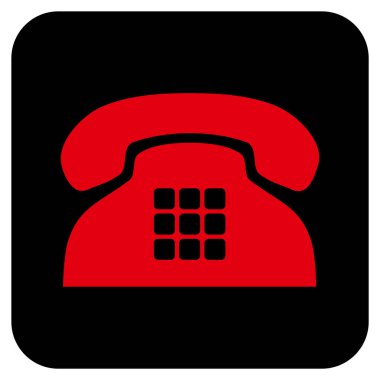 Sesi telefon düz kare vektör simgesi