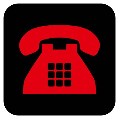 Sesi telefon düz kare vektör simgesi