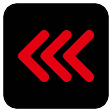 Üçlü ok ucu düz yaptı vektör simgesi kare