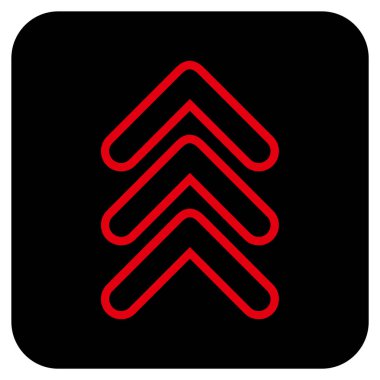 İşaretçi düz kare vektör simge kadar üçlü