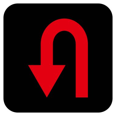 Geri düz kare vektör simge açmak