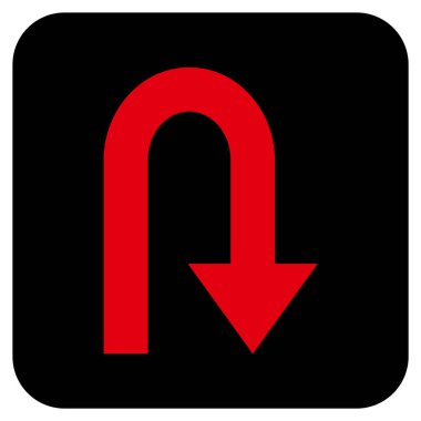 Geri düz kare vektör simge açmak