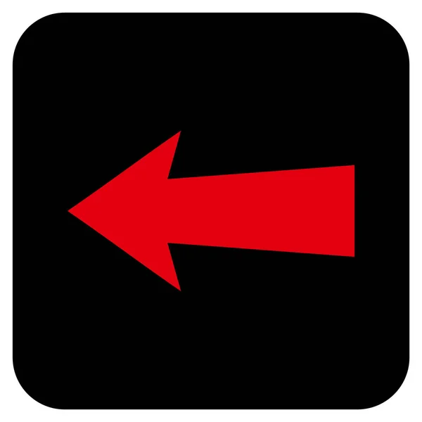 Flecha izquierda plana cuadrada Vector icono — Vector de stock