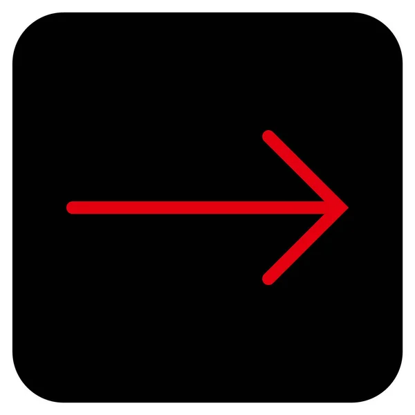 Šipka vpravo plochý čtvercový vektorové ikony — Stockový vektor