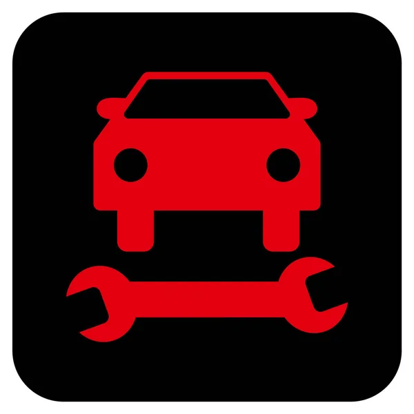 Reparación de coches plana cuadrada Vector icono — Vector de stock