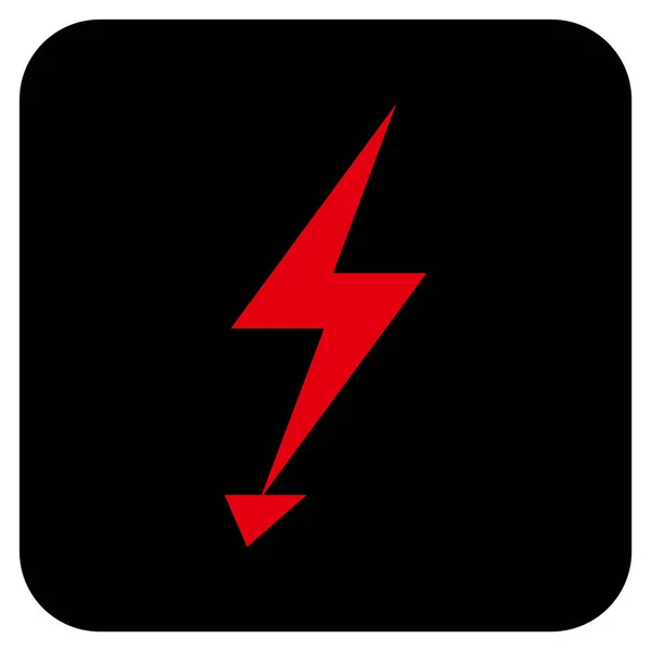 Strajk elektryczny płaski kwadrat wektor ikona — Wektor stockowy