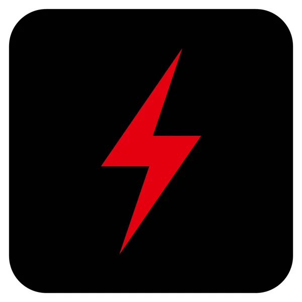 Eletricidade plana vetor quadrado ícone —  Vetores de Stock