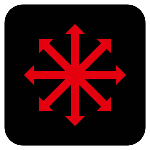 Rozwiń ikonę strzałki płaskiego kwadratu wektor — Wektor stockowy