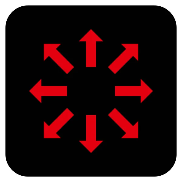 Esplodere frecce piatto quadrato icona vettoriale — Vettoriale Stock