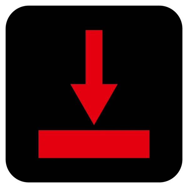 Verplaats onder Platte vierkante Vector pictogram — Stockvector