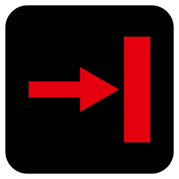 Mover derecha plana cuadrada Vector icono — Vector de stock