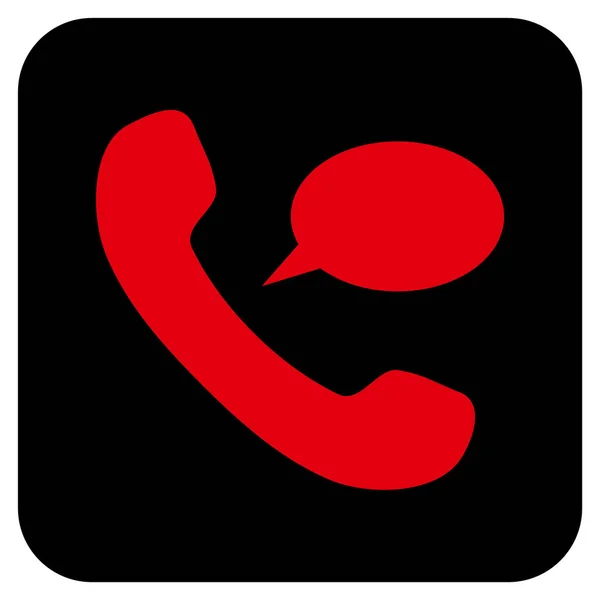 Telefone Mensagem Flat Squared Vector Icon —  Vetores de Stock