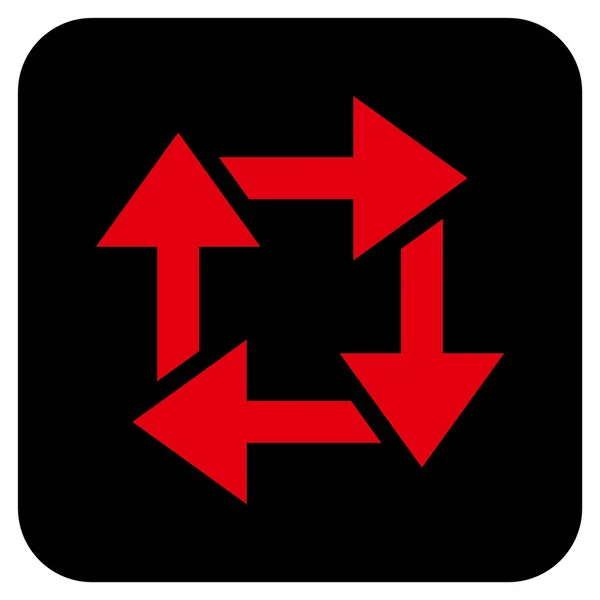 Platte vierkante Vector Icon recyclen — Stockvector