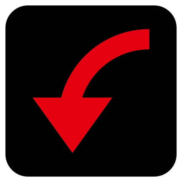 Ccw Flat gekwadrateerde Vector pictogram roteren — Stockvector