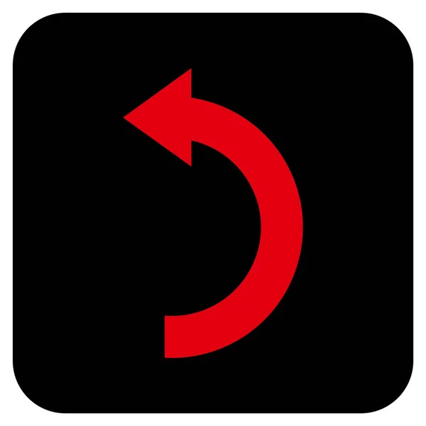 Girar esquerda plana vetor quadrado ícone — Vetor de Stock