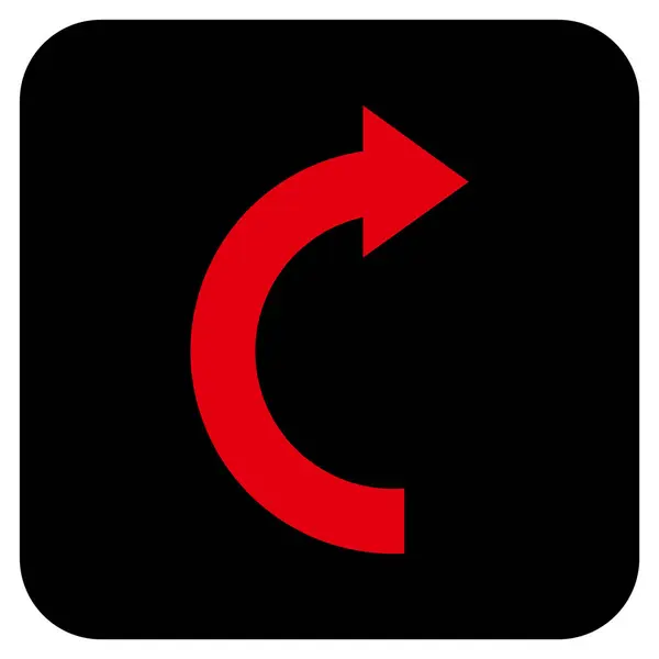 Rotera höger platt fyrkant vektor symbol — Stock vektor