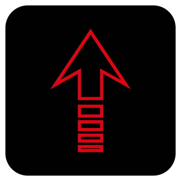 Stuur Platte vierkante Vector Icon — Stockvector