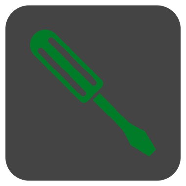 Tornavida düz kare vektör simgesi