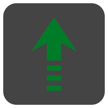 Düz kare vektör simge gönder