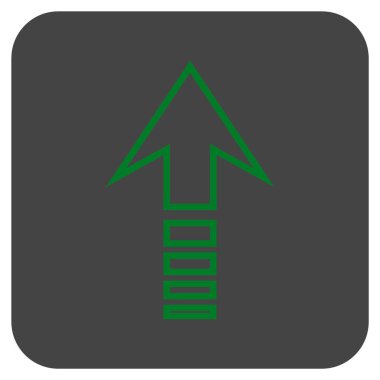 Düz kare vektör simge gönder