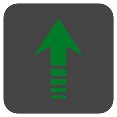 Düz kare vektör simge gönder