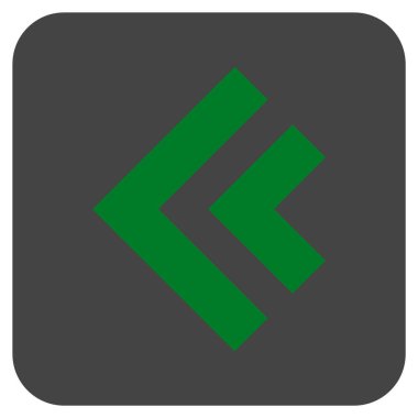 Sol düz kare vektör simge vardiya