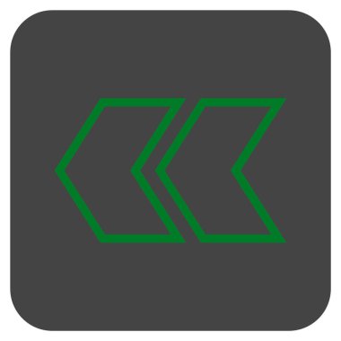 Sol düz kare vektör simge vardiya