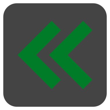 Sol düz kare vektör simge vardiya