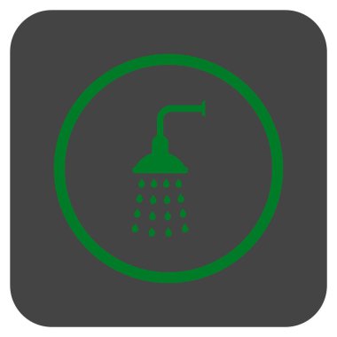 Duş düz kare vektör simgesi