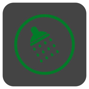 Duş düz kare vektör simgesi