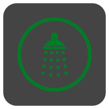 Duş düz kare vektör simgesi