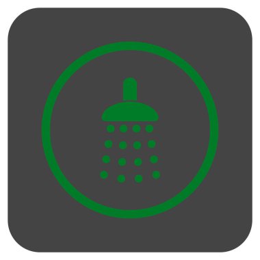 Duş düz kare vektör simgesi