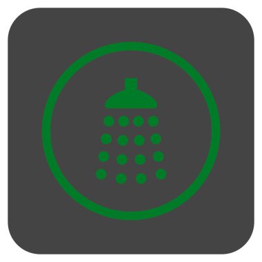 Duş düz kare vektör simgesi