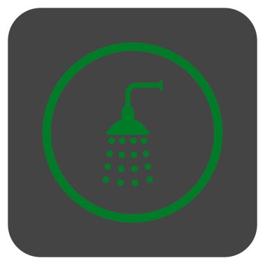 Duş düz kare vektör simgesi