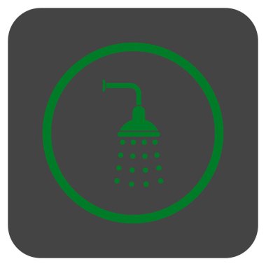 Duş düz kare vektör simgesi