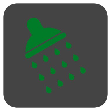 Duş düz kare vektör simgesi