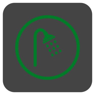 Duş düz kare vektör simgesi