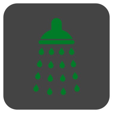 Duş düz kare vektör simgesi