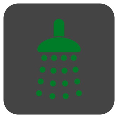 Duş düz kare vektör simgesi