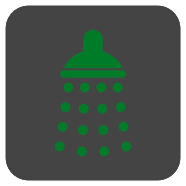 Duş düz kare vektör simgesi